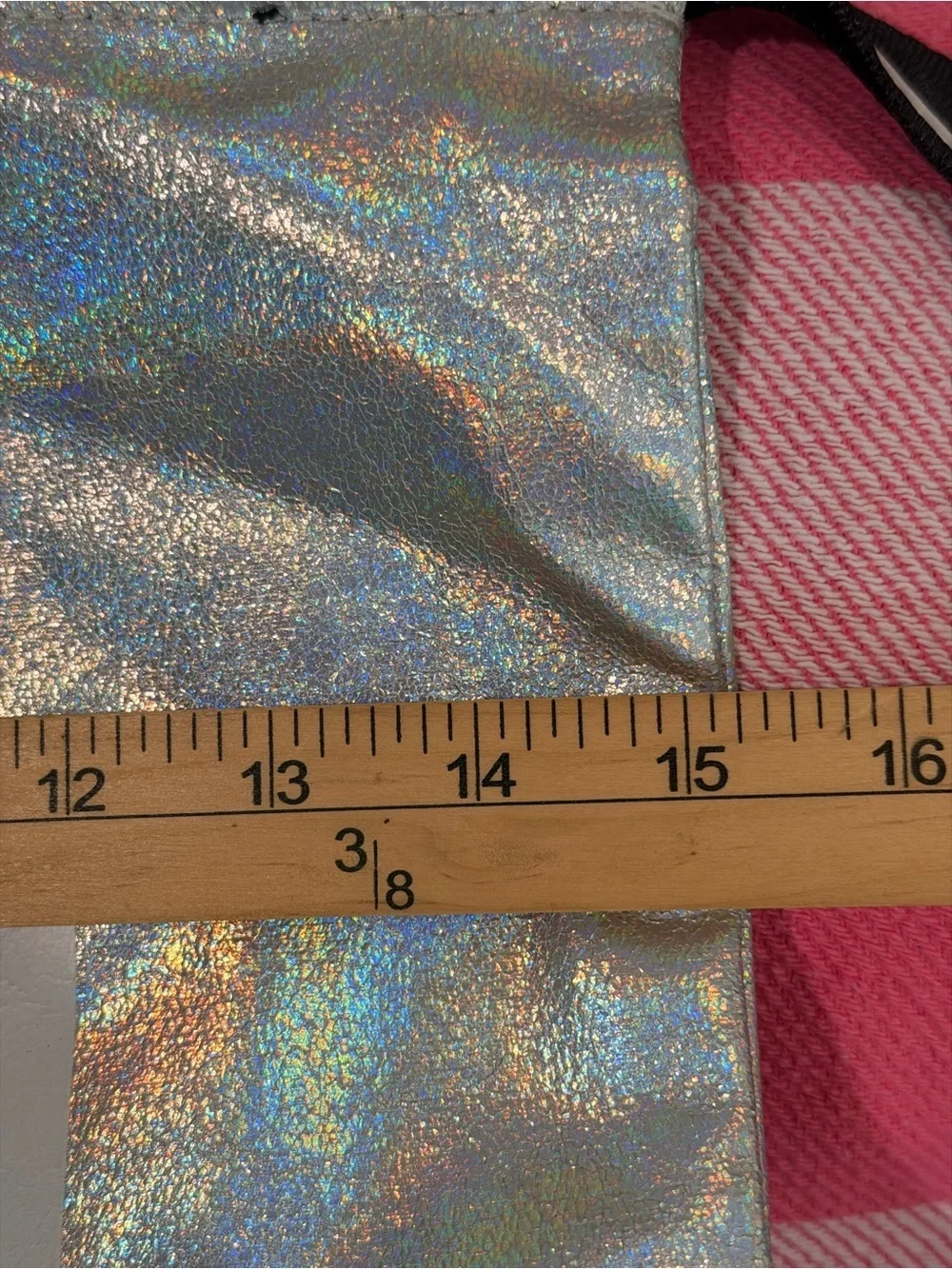 Victoria's Secret PINK Backpack Iridescent Silver Drawstring Logo Tote Bag NIP!
